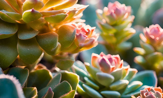 A close-up of a healthy Homegro echeveria plant 